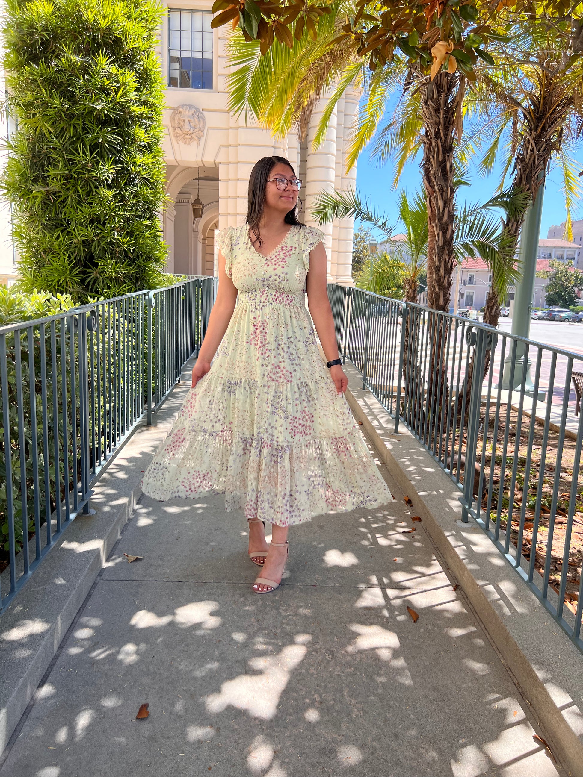 Ameri 2way flower garden dress Ameri 2way flower garden dress