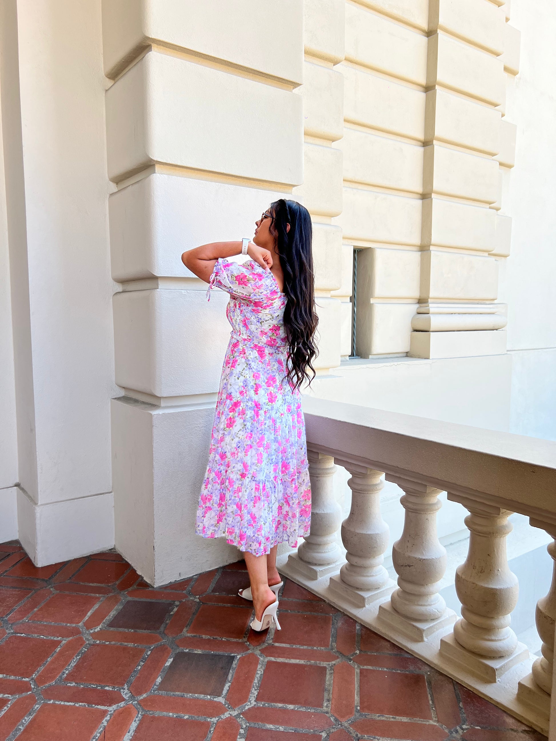 casual pink peony dress women The Emma Dress in Pink Peony Print 2 / Pink Peony Print