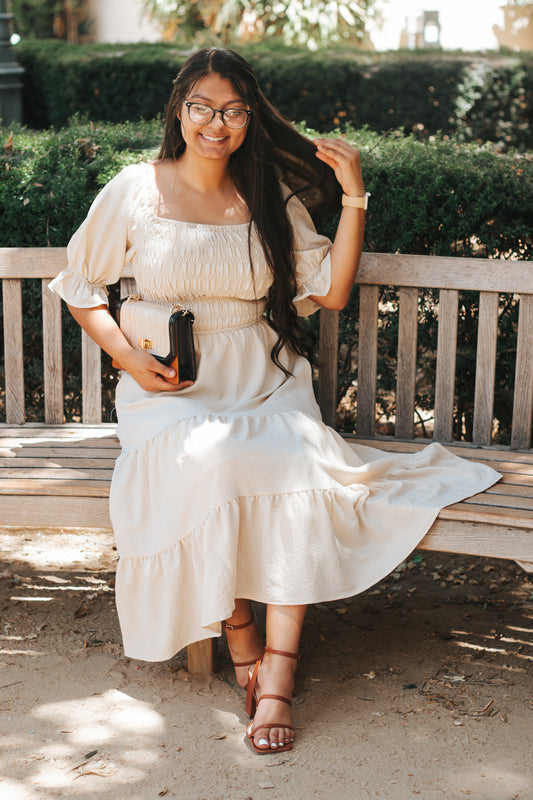 Lacey Dress (taupe/tan)